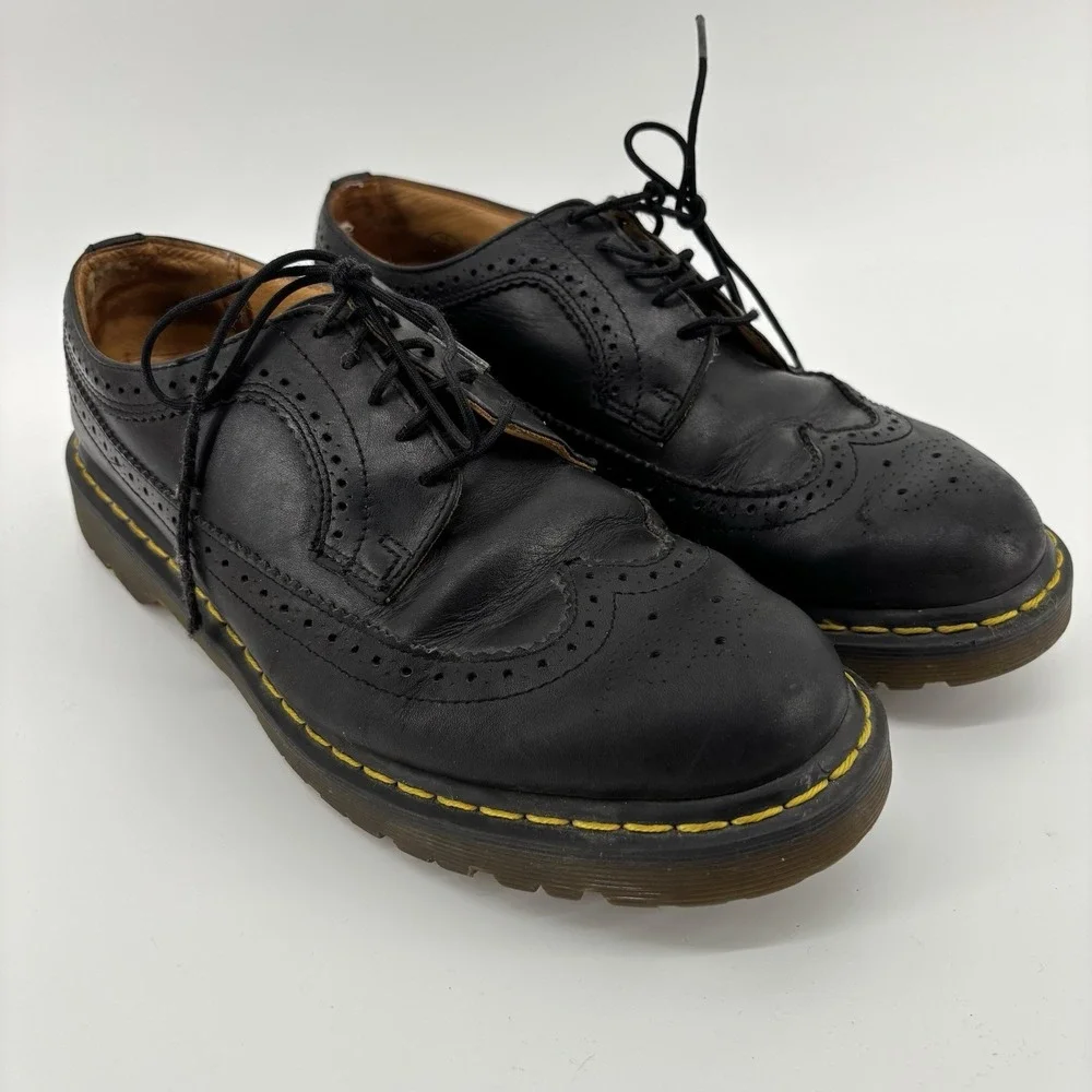 VTG Dr. Doc Martens Shoes Mens US 13/UK 12 Black Docs 3989/59 Brogues Wingtips